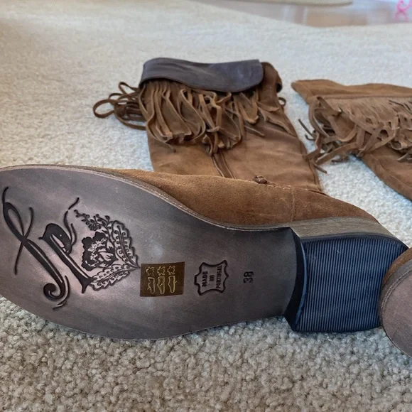 Free People Brown Over the Knee Boots - Picture 3 of 7